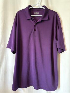 Grand Slam Men's Purple Short-Sleeve Polo